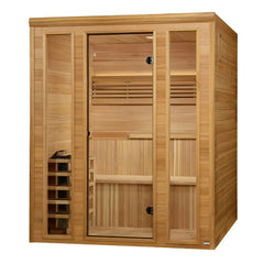Golden Designs 2025 "Engelberg Edition" 6 Person Traditional Steam Sauna, Pacific Premium Clear Cedar - GDI-7060-01 - The Home Selection