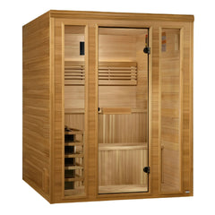 Golden Designs 2025 "Engelberg Edition" 6 Person Traditional Steam Sauna, Pacific Premium Clear Cedar - GDI-7060-01 - The Home Selection