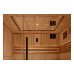 Golden Designs 2025 Updated "Osla Edition" 6 Person Traditional Sauna - Canadian Red Cedar Interior and Pacific Premium Clear Cedar Exterior - GDI-7689-02 - The Home Selection