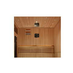 Golden Designs 2025 Updated "Sundsvall Edition" 2 Person Traditional Sauna - Canadian Red Cedar Interior and Pacific Premium Clear Cedar Exterior - GDI-7289-02 - The Home Selection