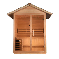 Golden Designs "Arlberg" 3 Person Traditional Outdoor Sauna - Canadian Hemlock - GDI-8103-01 - The Home Selection