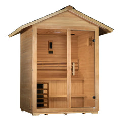Golden Designs "Arlberg" 3 Person Traditional Outdoor Sauna - Canadian Hemlock - GDI-8103-01 - The Home Selection