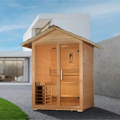 Golden Designs "Arlberg" 3 Person Traditional Outdoor Sauna - Canadian Hemlock - GDI-8103-01 - The Home Selection