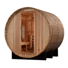 Golden Designs "Arosa" 4 Person Barrel Traditional Sauna, Pacific Cedar - GDI-B004-01 - The Home Selection