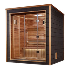 Golden Designs Drammen 3 Person Outdoor Traditional Sauna ,Canadian Red Cedar Interior - GDI-8203-01 - The Home Selection