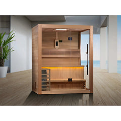 Golden Designs "Hanko Edition" 2 Person Indoor Traditional Sauna, Canadian Red Cedar Interior - GDI-7202-01 - The Home Selection