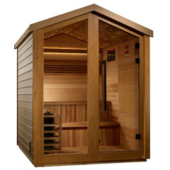 Golden Designs Kaarina 6 Person Outdoor Traditional Sauna, Canadian Red Cedar Interior - GDI-8506-01 - The Home Selection