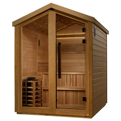 Golden Designs Kaarina 6 Person Outdoor Traditional Sauna, Canadian Red Cedar Interior - GDI-8506-01 - The Home Selection