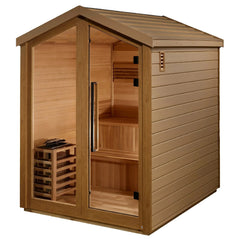 Golden Designs Kaarina 6 Person Outdoor Traditional Sauna, Canadian Red Cedar Interior - GDI-8506-01 - The Home Selection