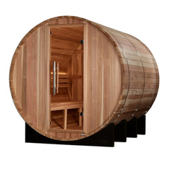 Golden Designs "Klosters" 6 Person Barrel Traditional Sauna, Pacific Cedar - GDI-B006-01 - The Home Selection