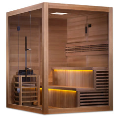 Golden Designs "Kuusamo Edition" 6 Person Indoor Traditional Sauna, Canadian Red Cedar Interior - GDI-7206-01 - The Home Selection