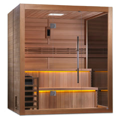 Golden Designs "Kuusamo Edition" 6 Person Indoor Traditional Sauna, Canadian Red Cedar Interior - GDI-7206-01 - The Home Selection