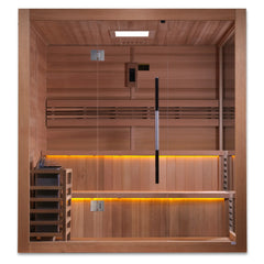 Golden Designs "Kuusamo Edition" 6 Person Indoor Traditional Sauna, Canadian Red Cedar Interior - GDI-7206-01 - The Home Selection