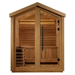 Golden Designs Savonlinna 3 Person Outdoor Traditional Sauna, Canadian Red Cedar Interior - GDI-8503-01 - The Home Selection