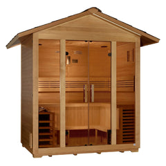 Golden Designs "Vorarlberg" 5 Person Traditional Outdoor Sauna Canadian Hemlock - GDI-8105-01 - The Home Selection