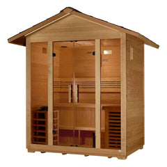 Golden Designs "Vorarlberg" 5 Person Traditional Outdoor Sauna Canadian Hemlock - GDI-8105-01 - The Home Selection