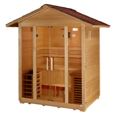 Golden Designs "Vorarlberg" 5 Person Traditional Outdoor Sauna Canadian Hemlock - GDI-8105-01 - The Home Selection