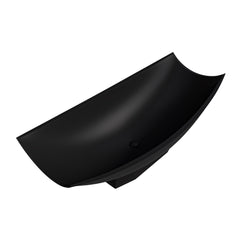 Alfi Black Matte 71  Solid Surface Resin Free Standing Hammock Style Bathtub - AB9992BM