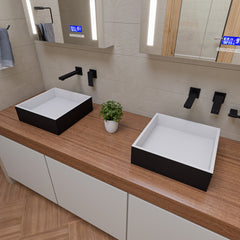 Alfi Black Matte 14  Square Solid Surface Resin Sink - ABRS14SBM