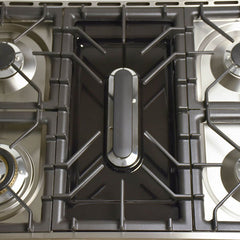 Hallman 36 in. Single Oven All Gas Italian Range, LP Gas, Brass Trim HGR36BSLP - The Home Selection