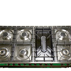Hallman 48 in. Double Oven Duel Fuel Italian Range, Bronze Trim HDFR48BZ - The Home Selection
