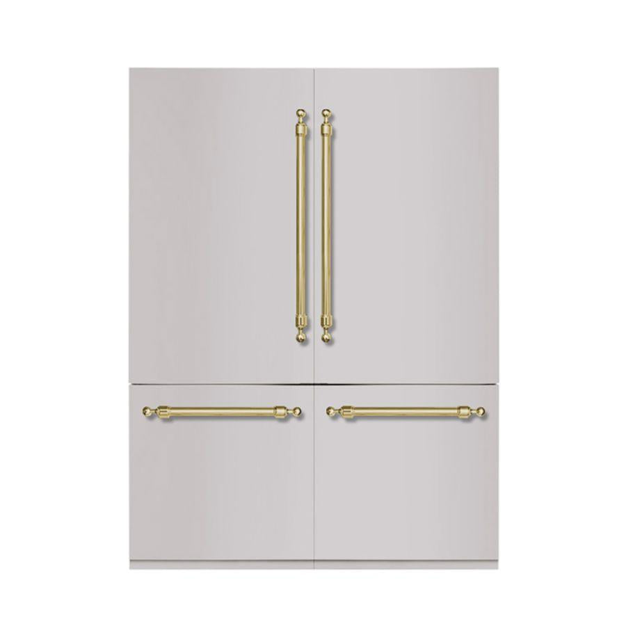 Hallman 60" Built-in, Side by Side, Refrigerator with Total 23.0 Cu.Ft. with Interior filtered water dispenser, Bottom Freezer with Total of 9.0 Cu.Ft. with automatic Icemaker, Panel Ready - HRBIBM60PR - The Home Selection