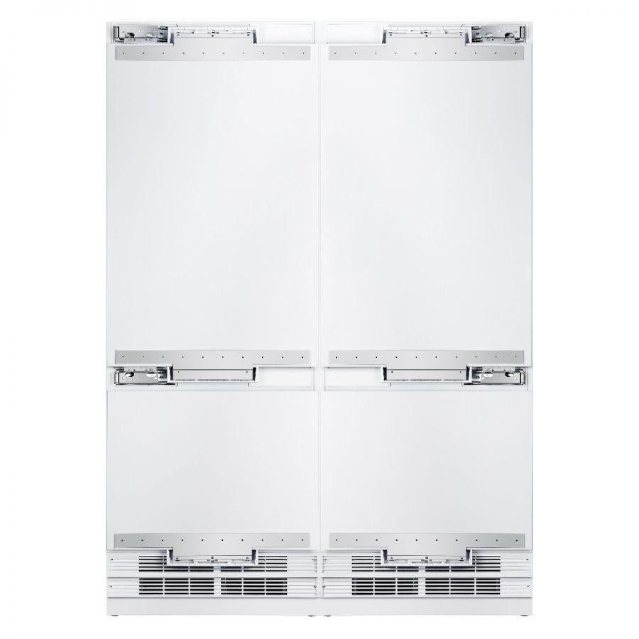 Hallman 60" Built-in, Side by Side, Refrigerator with Total 23.0 Cu.Ft. with Interior filtered water dispenser, Bottom Freezer with Total of 9.0 Cu.Ft. with automatic Icemaker, Panel Ready - HRBIBM60PR - The Home Selection