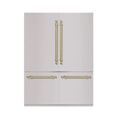Hallman 60" Built-in, Side by Side, Refrigerator with Total 23.0 Cu.Ft. with Interior filtered water dispenser, Bottom Freezer with Total of 9.0 Cu.Ft. with automatic Icemaker, Panel Ready - HRBIBM60PR - The Home Selection