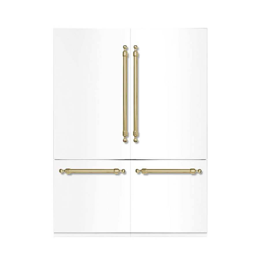 Hallman 60" Built-in, Side by Side, Refrigerator with Total 23.0 Cu.Ft. with Interior filtered water dispenser, Bottom Freezer with Total of 9.0 Cu.Ft. with automatic Icemaker, Panel Ready - HRBIBM60PR - The Home Selection