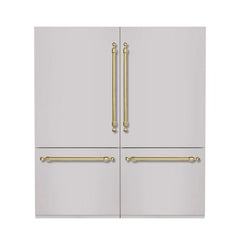 Hallman 72" Built-in, Side by Side Refrigerator with total of 28.4 Cu. Ft. and Freezer with a total of 11.2 Cu.Ft, Contemporary European Design, Panel Ready - HRBISBM72PR - The Home Selection