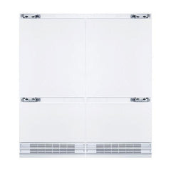 Hallman 72" Built-in, Side by Side Refrigerator with total of 28.4 Cu. Ft. and Freezer with a total of 11.2 Cu.Ft, Contemporary European Design, Panel Ready - HRBISBM72PR - The Home Selection