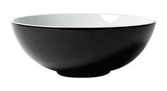 Alfi Black & White 15  Round Vessel Above Mount Ceramic Sink - ABC906
