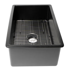 Alfi 32  x 19  Fireclay Single Bowl Undermount / Drop In Kitchen Sink w Grid - ABF3219SUD