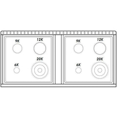 Hallman  Classico Series 48" Dual Fuel Freestanding Range in White with Brass Trim