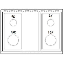 Hallman Classico Series 30" Gas Freestanding Range in Glossy Black with Brass Trim