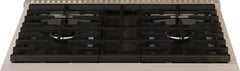 Hallman Classico Series 30" Gas Freestanding Range in Glossy Black with Brass Trim