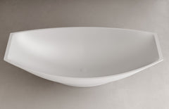 Alfi White Matte 71" Solid Surface Resin Free Standing Hammock Style Bathtub - White Matte