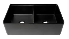 Alfi Workstation 33  x 20  Double Bowl Step Rim Fireclay Farm Sink with Accessories - ABFS3320D