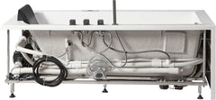 EAGO 6 ft Acrylic White Rectangular Whirlpool Bathtub w Fixtures - AM154ETL-L6