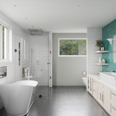 EAGO 6 Foot White Free Standing Air Bubble Bathtub - AM2140