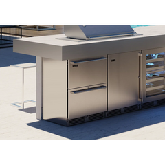 Perlick 24" Signature Series Marine Grade Freezer Drawers - HP24FM-4
