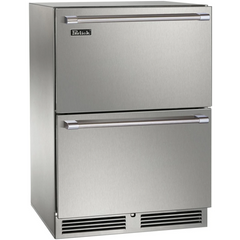 Perlick 24" Signature Series Dual-Zone Refrigerator/Freezer Drawers – Indoor - HP24ZS-4
