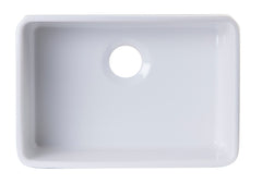 Alfi 24 inch White Single Bowl Fireclay Undermount Kitchen Sink - AB503UM-W