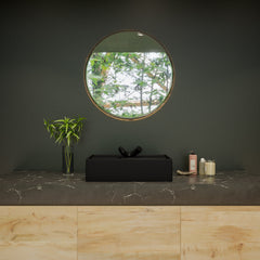 Alfi 24  Modern Rectangular Above Mount Ceramic Sink with Faucet Hole - ABC901