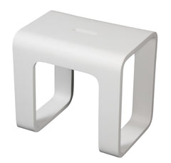 Alfi White Matte Solid Surface Resin Bathroom / Shower Stool - ABST99