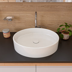 Alfi White 22  Oval Above Mount Ceramic Sink - ABC911