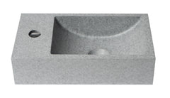 Alfi 16  Small Rectangular Solid Concrete Gray Matte Wall Mounted Bathroom Sink - ABCO108