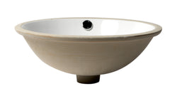 Alfi White 17  Round Undermount Ceramic Sink - ABC601