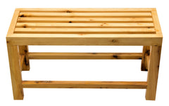 Alfi 26  Solid Wooden Slated Single Person Sitting Bench - AB4401