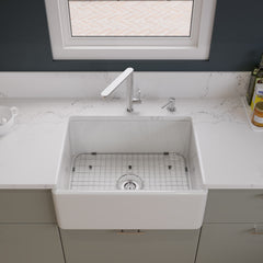 Alfi White 26  Contemporary Smooth Apron Fireclay Farmhouse Kitchen Sink - AB505-W